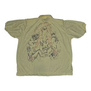 Vintage Soft Yellow Art Work T-Shirt size M
